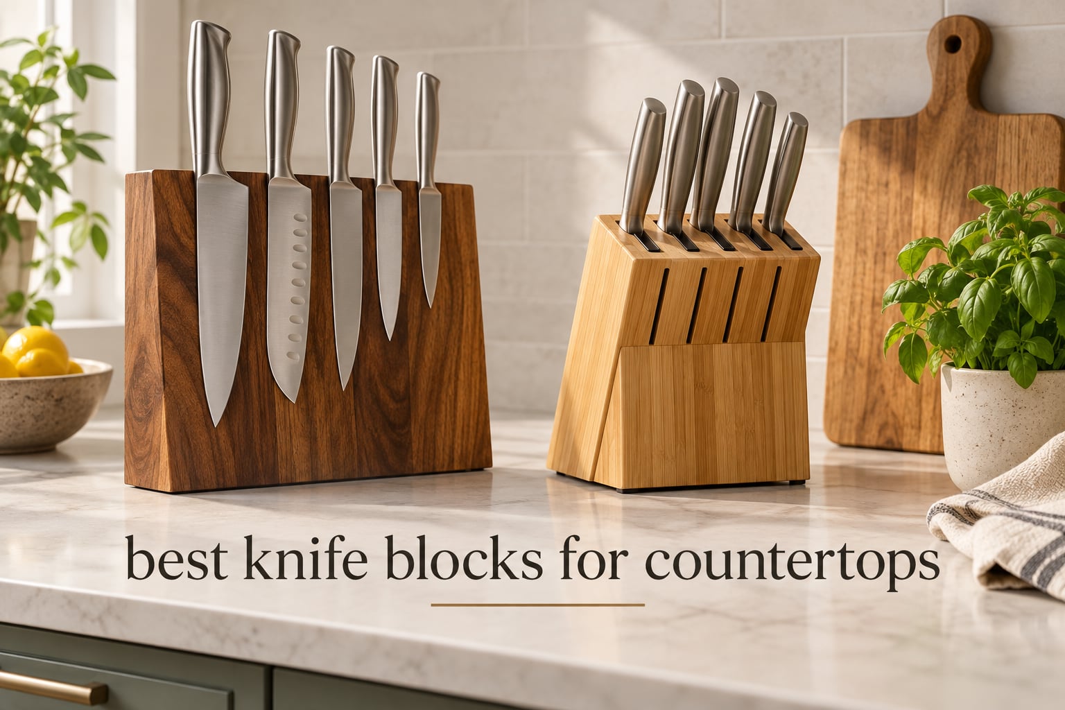 best knife blocks for countertops